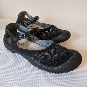 Jambu Ladies' Black Wildflower Sandal Size 8